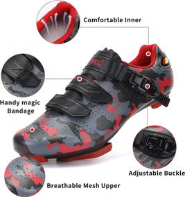 img 1 attached to 🚴 Unisex Pelaton Compatible Cycling Shoes - Indoor/Outdoor Road Bike Riding Shoes for Men and Women with Look Delta Cleats Clip