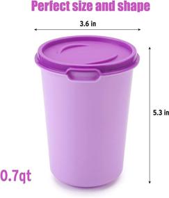 img 3 attached to 🍦 Ice Cream Containers - Candy Color Series (4 Packs - 0.7 Quart/Pack) - Purple