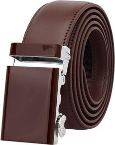 img 4 attached to Premium Falari Leather Ratchet Adjustable XL42 Men's Accessories and Belts - Top-Quality Style and Functionality