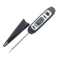 🌡️ taylor precision products waterproof digital thermometer: accurate readings with 1.5 mm probe, compact size, black logo