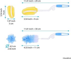 img 3 attached to 🍼 Complete Baby Bottle Cleaning Kit - 9 Brushes for Milk/Water Bottles, Nipples, Caps, Straws, Tubes, etc. - Streamline Your Sterilizing Routine - Food-Grade & Safe