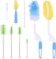 🍼 complete baby bottle cleaning kit - 9 brushes for milk/water bottles, nipples, caps, straws, tubes, etc. - streamline your sterilizing routine - food-grade & safe logo