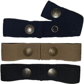 img 1 attached to 👔 Dapper Snapper Baby & Toddler Adjustable Belt- Boy's 3Pack: Navy, Beige, and Black - Easy-fit Belt Solution for Stylish Kids