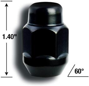 img 2 attached to High-quality Gorilla Automotive 91147BCB Acorn Bulge Black Chrome Lug Nuts - Durable & Sleek Design (14mm x 1.50 Thread Size)