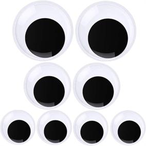 img 4 attached to 👀 Giant Wiggle Googly Eyes: Self Adhesive Large Black Plastic Eyes for Crafts - 2 Inch, 3 Inch, 4 Inch - Set of 8