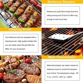 img 1 attached to 🔥 Harnestle BBQ Grill Accessories: 25-Piece Stainless Steel Grilling Tool Set with Carry Bag - Complete BBQ Utensils Kit - Perfect Gifts for Men, Women, Backyard, Barbecue