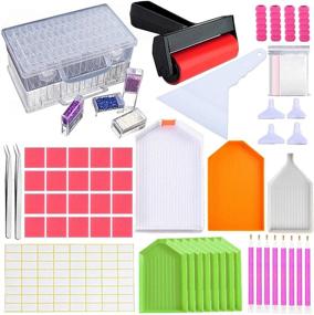 img 4 attached to 💎 Diamond Painting Accessories Kit: 55-Piece Set for Adults and Children - Includes Roller, Corrector, Non-Stick Paper, Storage Box, and More!