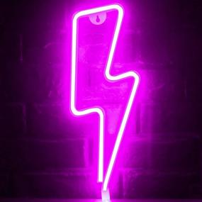 img 4 attached to Neon Signs for Ramadan Festival: Funpeny LED Pink Lightning, Ideal Table & Desk Decorations for Indoors, Home Bedroom. USB Charging & Battery Operated.