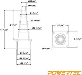 img 2 attached to 🔌 Enhanced Shop Vac Wet/Dry Vacuum Tool Adapter by POWERTEC 70121 for Universal Compatibility