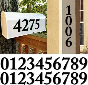 img 2 attached to 🏠 20 Pack 4" Mailbox Numbers - Customizable House Address Signs for Home, Office, Hotel, or Restaurant Decoration - Black Address Plaque for Enhanced SEO