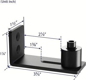 img 1 attached to 🚪 Effortlessly Guide Sliding Barn Doors with SMARTSTANDARD Adjustable Floor Guide Roller (2PCS, Black) - Enhance Your Barn Door Experience!