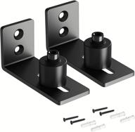 🚪 effortlessly guide sliding barn doors with smartstandard adjustable floor guide roller (2pcs, black) - enhance your barn door experience! логотип