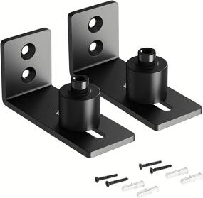 img 4 attached to 🚪 Effortlessly Guide Sliding Barn Doors with SMARTSTANDARD Adjustable Floor Guide Roller (2PCS, Black) - Enhance Your Barn Door Experience!