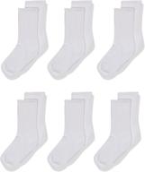 jefferies socks girls' half-cushion seamless socks - pack of 6: comfortable and durable footwear for girls logo