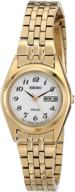 stunning seiko sut118: women's gold-tone stainless steel watch logo