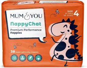 img 4 attached to Premium Performance Eco Diapers Size 4 | Mum & You Nappychat | 38 Diapers | 🌿 Leak Protection, Smart Tube Technology | Hypoallergenic, Dermatologically Tested | 100% Recyclable | No Lotion, Perfume or Dyes