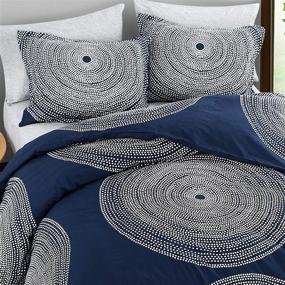 img 1 attached to 🔵 Marimekko Navy Blue 221436 Fokus Comforter Set