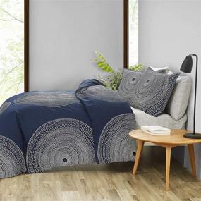 img 3 attached to 🔵 Marimekko Navy Blue 221436 Fokus Comforter Set