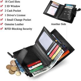 img 2 attached to Genuine Leather Men's Wallets/Card Cases/Money Organizers with Enhanced Blocking Capacity and Removable Accessories