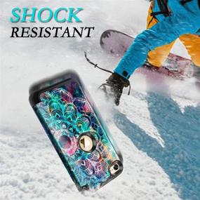 img 2 attached to 📱 Shockproof Hybrid Rubber Dual Layer Protective Case Cover for iPod Touch 7th Generation, Lamcase 2019 iPod Touch 7/6/5 Case - Mandala/Galaxy Design