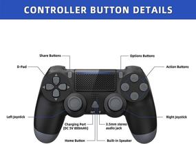 img 3 attached to 🎮 Zamia Gaming Wireless Controller for PS4: Bluetooth Remote Gamepad with Dual Shock – Classic Black