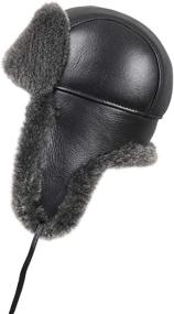 img 3 attached to Zavelio Shearling Sheepskin Aviator Trapper Outdoor Recreation in Outdoor Clothing