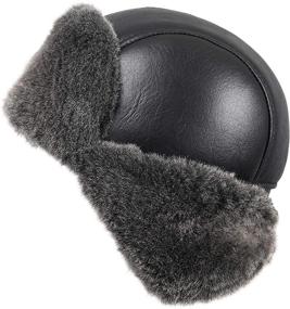 img 2 attached to Zavelio Shearling Sheepskin Aviator Trapper Outdoor Recreation in Outdoor Clothing