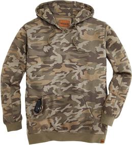 img 4 attached to Venado Heavyweight Camo Hoodie for Men with Hidden Security Pocket & V-Neck Opening