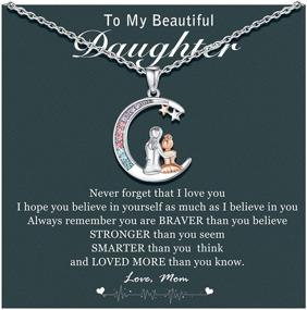 img 4 attached to 🎁 Christmas Gifts for Daughter and Granddaughter: Personalized Necklace for Girls