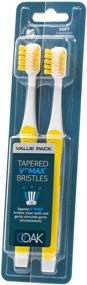 img 3 attached to 🦷 OOAK Toothbrush, Tapered V++Max Soft Bristles, 2 Pack - Yellow: Superior Cleaning Experience for Optimal Oral Health