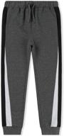 👖 alaviking contrast boys' clothing brushed fleece sweatpants logo