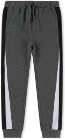 img 4 attached to 👖 ALAVIKING Contrast Boys' Clothing Brushed Fleece Sweatpants