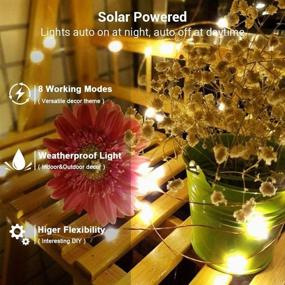 img 3 attached to 🌞 Brizled Solar String Lights: 2 Pack 39.37ft 120 LED Fairy Lights for Christmas Garden Party - Waterproof & Memory Function - Warm White