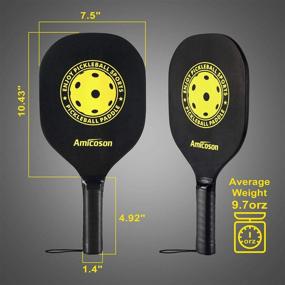 img 1 attached to 🥒 Amicoson Pickleball Paddles Set - 4 Wood Paddles, Indoor &amp; Outdoor Balls, Ergonomic Cushion Grip, 8 Pickleball Balls &amp; 1 Carry Bag - Enhance your Pickleball Experience!