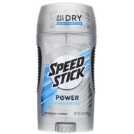 🏃 long-lasting performance: speed stick power unscented antiperspirant deodorant, 3 oz (5 pack) logo