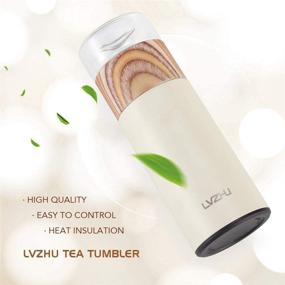 img 3 attached to 🍵 LVZHU Tea Tumbler: Filter Water & Separate Tealeaves, Keep it Hot or Cold on the Go - Portable Tea Infuser Mug with Vacuum Insulated Bottle Feature - Perfect Gift Package (White)