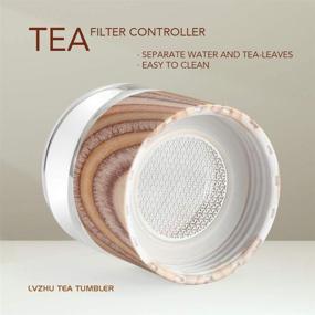 img 2 attached to 🍵 LVZHU Tea Tumbler: Filter Water & Separate Tealeaves, Keep it Hot or Cold on the Go - Portable Tea Infuser Mug with Vacuum Insulated Bottle Feature - Perfect Gift Package (White)