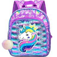 toddler backpack unicorn sequins bookbag logo