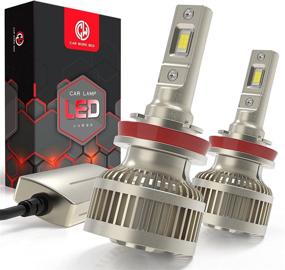 img 4 attached to 🚘 H11 LED лампа для противотуманки: 10000LM 60W бесшумная - Автомобильная рабочая коробка, чрезвычайно яркая 6500K CSP микросхема набора для преобразования с регулируемым лучом - Купить сейчас!