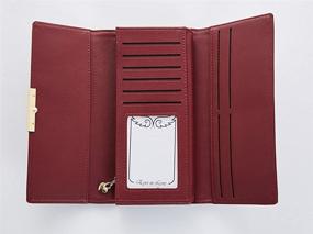 img 1 attached to Leather Trifold Holder Wallet Elegant Women's Handbags & Wallets