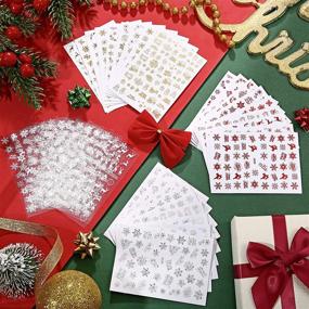 img 2 attached to Christmas Metallic Stickers Self Adhesive Snowflakes