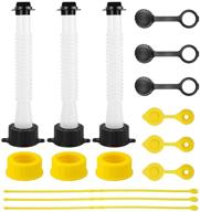 🔧 atdiag gas can spout replacement kit, flexible pour nozzle with gasket - universal gas can nozzle replacement for old & most 1/2/5/10 gallon oil cans - includes seal gasket, vent caps, plugs, extensions logo