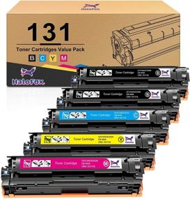 img 4 attached to 🖨️ HaloFox Toner-Cartridge Replacement for Canon 131, Compatible with imageClass MF624Cw MF628Cw MF8230Cn MF8280Cw LBP7100Cn, for HP 131A 131X Printer - Black, Cyan, Yellow, Magenta, 5-Pack