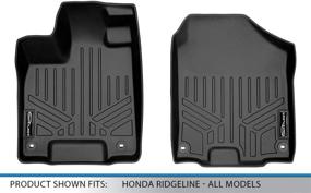 img 1 attached to 🚗 Black MAXLINER Floor Mats 1st Row Liner Set for 2017-2021 Honda Ridgeline (All Models)