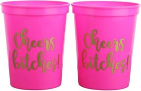 img 3 attached to 🥂 Cheers Bitches! Party Cups, 16oz - Set of 12: Perfect for Birthdays, Bachelorettes, and Any Occasion (Pink)!