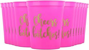 img 4 attached to 🥂 Cheers Bitches! Party Cups, 16oz - Set of 12: Perfect for Birthdays, Bachelorettes, and Any Occasion (Pink)!