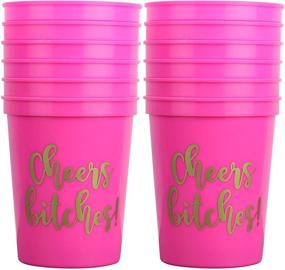 img 2 attached to 🥂 Cheers Bitches! Party Cups, 16oz - Set of 12: Perfect for Birthdays, Bachelorettes, and Any Occasion (Pink)!