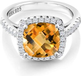 img 4 attached to Gem Stone King Engagement Checkerboard Women's Jewelry