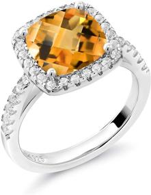 img 3 attached to Gem Stone King Engagement Checkerboard Women's Jewelry