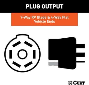 img 1 attached to 🔌 CURT 57101 Dual-Output Vehicle-Side 7-Pin, 4-Pin Connectors with Backup Alarm: Essential for Factory Tow Package & USCAR Socket